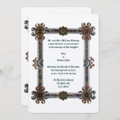 Mittelalterliche, beleuchtete Rahmen Einladung (Vorne/Hinten)