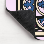 Mittelalterliche Beleuchtung Blaue Akanthus-Blätte Mousepad (Ecke)