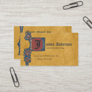 Mittelalterliche Beleuchtung Bute CC0263 Fügen Sie Visitenkarte