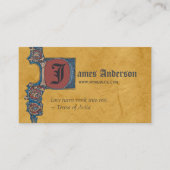 Mittelalterliche Beleuchtung Bute CC0263 Fügen Sie Visitenkarte (Vorderseite)