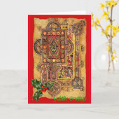 Mittelalterliche Beleuchtungskarte Yuletide Karte (Gelbe Blume)