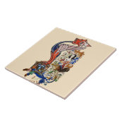 MITTELALTERLICHE BESTIARISCHE SPINNENLADY MIT DRAG FLIESE (Seite)