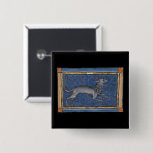 Mittelalterliche Bestiary Hyena c. 1270 Button (Vorne & Hinten)
