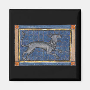 Mittelalterliche Bestiary Hyena c. 1270 Magnet