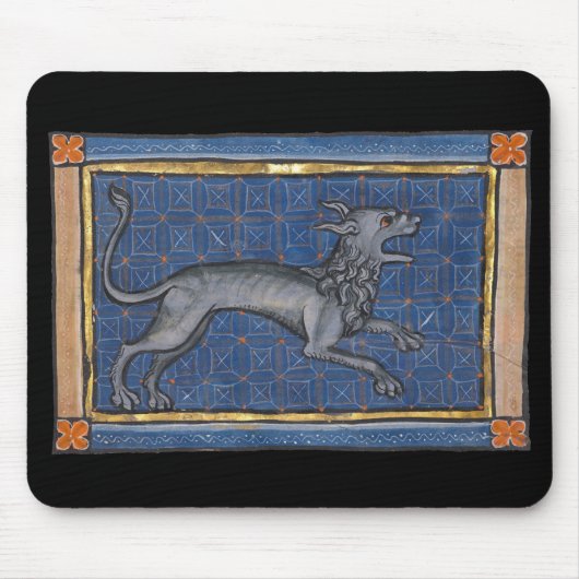 Mittelalterliche Bestiary Hyena c. 1270 Mousepad (Vorne)