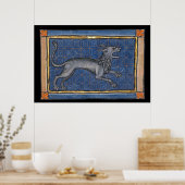 Mittelalterliche Bestiary Hyena c. 1270 Poster (Küche)