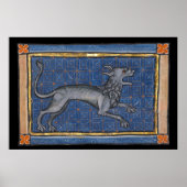 Mittelalterliche Bestiary Hyena c. 1270 Poster (Vorne)