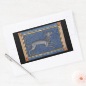 Mittelalterliche Bestiary Hyena c. 1270 Rechteckiger Aufkleber (Umschlag)