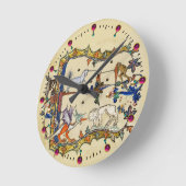 MITTELALTERLICHE BEWÄLTIGUNG,EINZIGARTIGES BEKÄMPF RUNDE WANDUHR (Winkel)