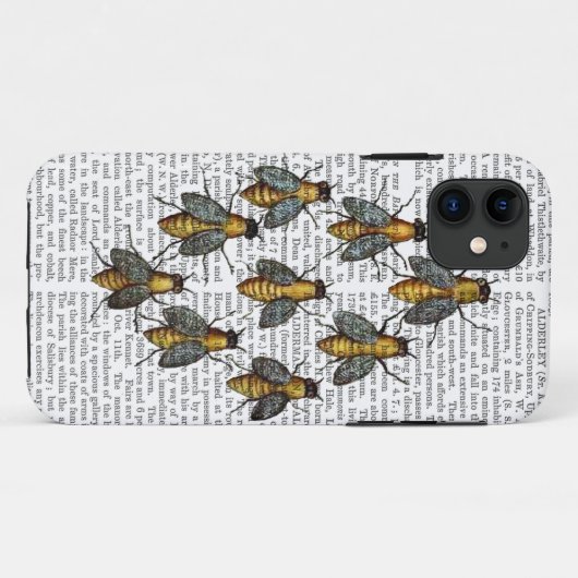 Mittelalterliche Bienen 2 Case-Mate iPhone Hülle (Rückseite (Horizontal))