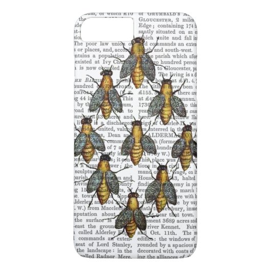 Mittelalterliche Bienen 2 Case-Mate iPhone Hülle (Rückseite)