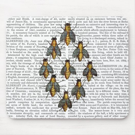 Mittelalterliche Bienen 2 Mousepad (Vorne)