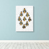 Mittelalterliche Bienen Leinwanddruck (Insitu (Holzboden))