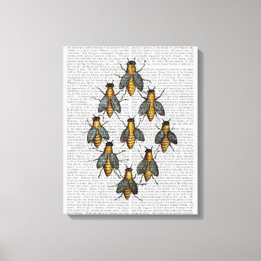 Mittelalterliche Bienen Leinwanddruck (Vorderseite)