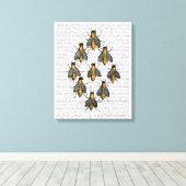 Mittelalterliche Bienen Leinwanddruck (Insitu (Holzboden))