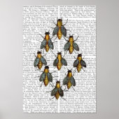 Mittelalterliche Bienen Poster (Vorne)