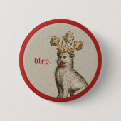 Mittelalterliche "Blep Cat" Button (Vorderseite)