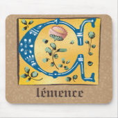 mittelalterliche blorbeleuchtete Buchstaben C Mono Mousepad (Vorne)