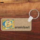 mittelalterliche blorbeleuchtete Buchstaben C Mono Schlüsselanhänger (Vorderseite)