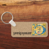 mittelalterliche blorbeleuchtete Buchstaben C Mono Schlüsselanhänger (Rückseite)