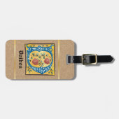 mittelalterliche blorbeleuchtete Buchstaben D Mono Gepäckanhänger (Vorderseite horizontal)