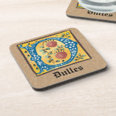 mittelalterliche blorbeleuchtete Buchstaben D Mono Getränkeuntersetzer (Linke Seite)