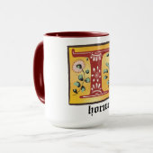 mittelalterliche blorbeleuchtete Buchstaben T Mono Tasse (Vorderseite Links)