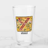 mittelalterliche blorbeleuchtete Buchstaben Y Mono Glas (Vorderseite)