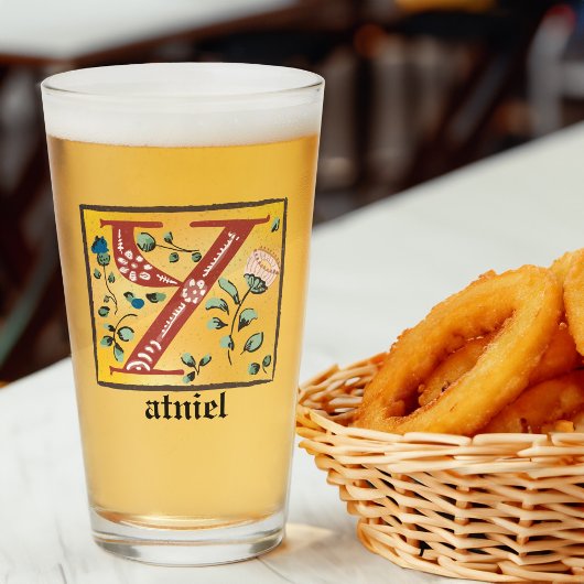 mittelalterliche blorbeleuchtete Buchstaben Y Mono Glas