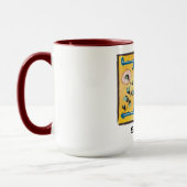 mittelalterliche blorbeleuchtete Letter-I-Monogram Tasse (Links)
