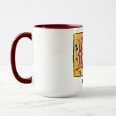 mittelalterliche blorbeleuchtete Letter R Monogram Tasse (Links)