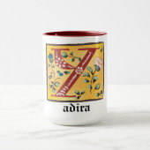 mittelalterliche blorbeleuchtete Letter Y Monogram Tasse (Zentrum)