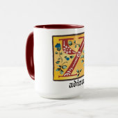 mittelalterliche blorbeleuchtete Letter Y Monogram Tasse (Vorderseite Links)