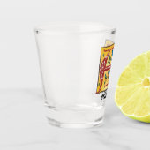 mittelalterliche blorleuchte Letter A Monogramm Schnapsglas (Links)