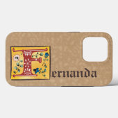 mittelalterliche blorleuchte Letter F Monogramm Case-Mate iPhone Hülle (Rückseite (Horizontal))