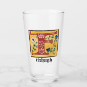 mittelalterliche blorleuchte Letter F Monogramm Glas (Vorderseite)