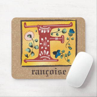 mittelalterliche blorleuchte Letter F Monogramm Mousepad