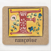 mittelalterliche blorleuchte Letter F Monogramm Mousepad (Vorne)