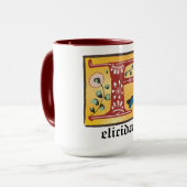 mittelalterliche blorleuchte Letter F Monogramm Tasse (Vorderseite Links)