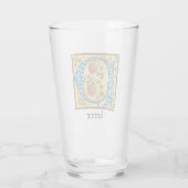 mittelalterliche blorleuchte Letter P Monogramm Glas (Rückseite)