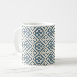 Mittelalterliche Blume und Leaf Tiles - Schieferbl Kaffeetasse
