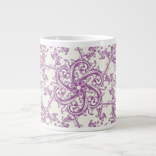 mittelalterliche Blumengefäß Kaffeetasse Jumbo-Tasse (Vorderseite)