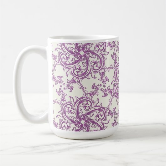 mittelalterliche Blumengefäß-Kaffeetasse Kaffeetasse (Links)