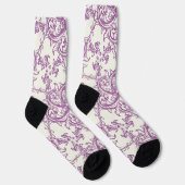 mittelalterliche Blumenmuster Socken (Rechts)