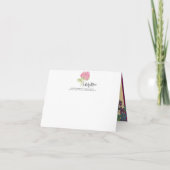 "Mittelalterliche Blüten"-Design geklappt Dankesch Dankeskarte (Rückseite)