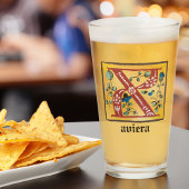 mittelalterliche blutleuchte Letter X Monogramm Glas