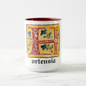 Mittelalterliche blutlichtbeleuchtete Letter H Mon Tasse (Zentrum)