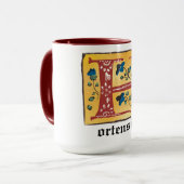 Mittelalterliche blutlichtbeleuchtete Letter H Mon Tasse (Vorderseite Links)