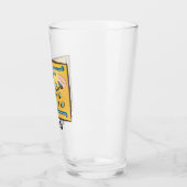 mittelalterliche blutlichtfarbene Buchstaben I Mon Glas (Links)