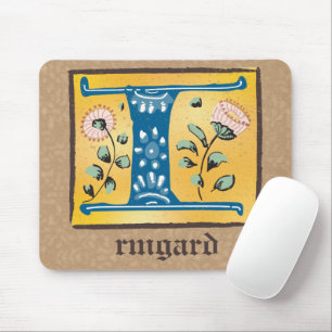 mittelalterliche blutlichtfarbene Buchstaben I Mon Mousepad